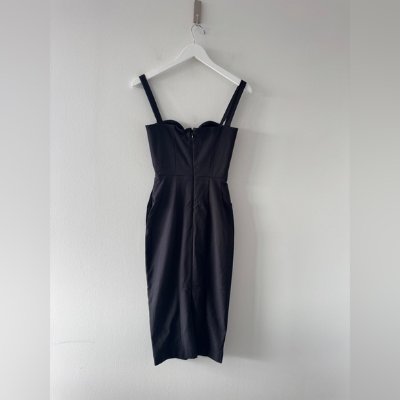 HOUSE OF CB NEW Bellisima Black Midi Dress XS - Picture 4 of 6